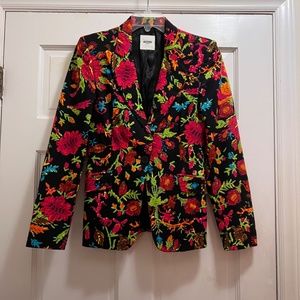 Moschino Jeans vintage floral printed blazer